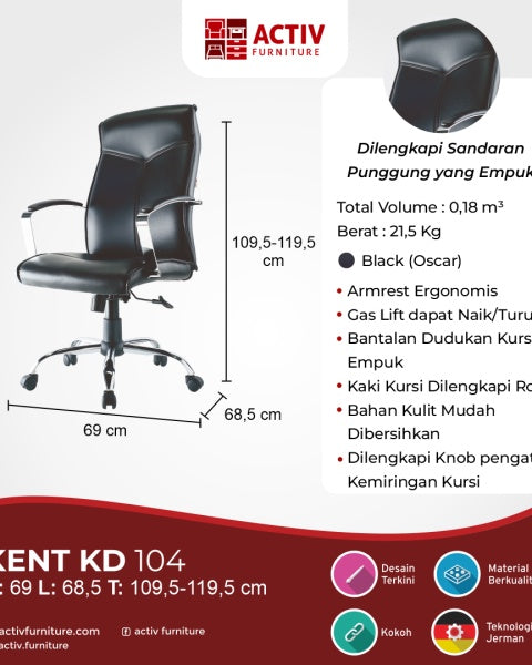 Activ Kursi Kantor KENT KD 104