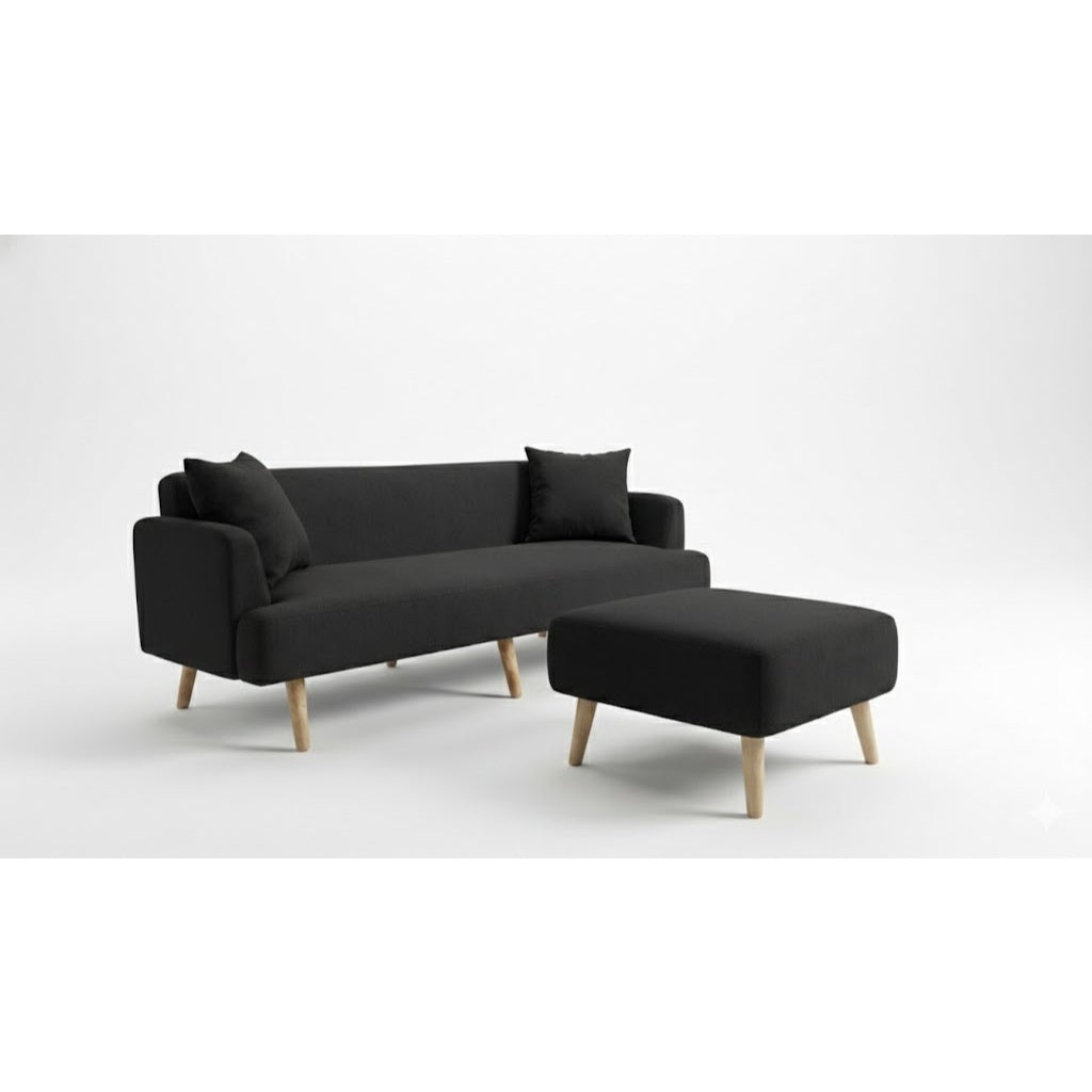 Kinami - Ajeg - Sofa 2 Seater Sudut Kanaba Tahan Air Water Repellent / Sofa Empuk Santai Modern Gaya Japandi Minimalis - gambar 9