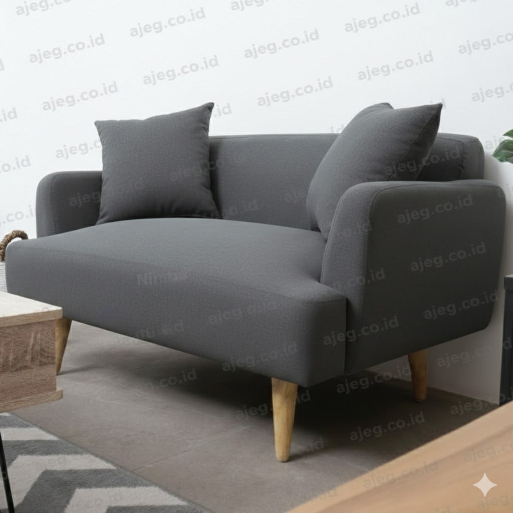 Kinami - Ajeg - Sofa 2 Seater Kanaba Tahan Air Water Repellent / Sofa Empuk Minimalis Untuk 2 Orang - gambar 9