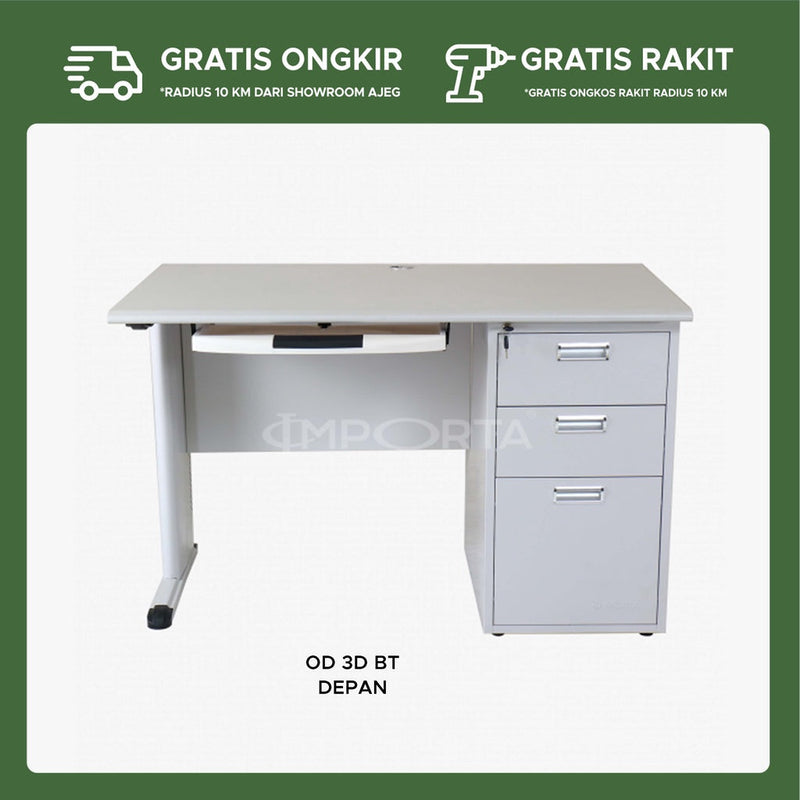 Meja Kerja Kantor 3 Laci IMP OD-3D BT - gambar 1