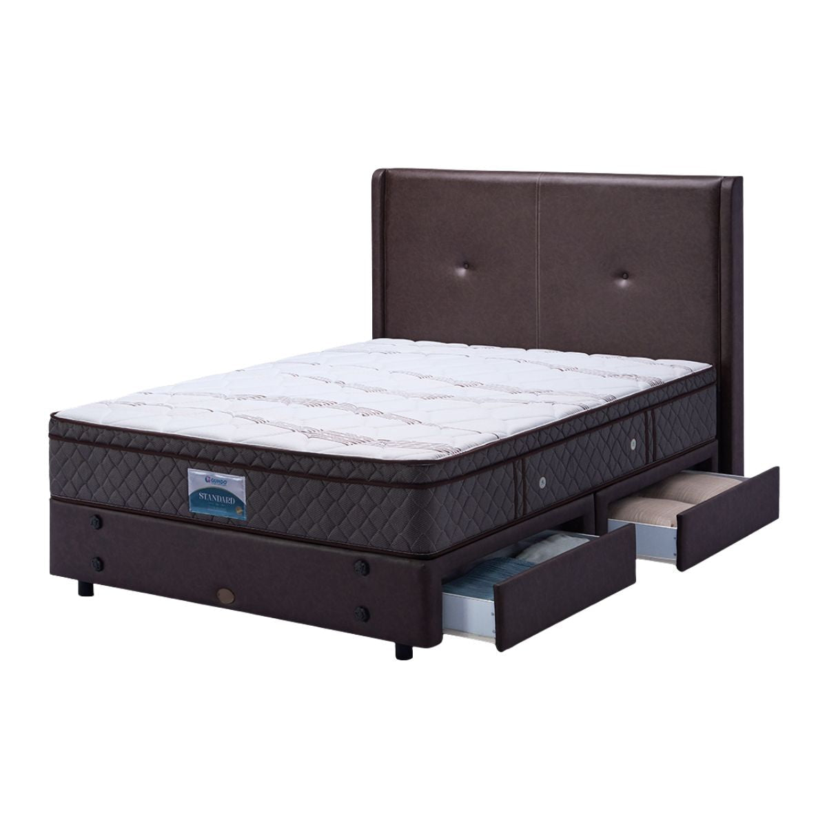 Set Guhdo Drawer Bed Standard Plush Top - Rosela
