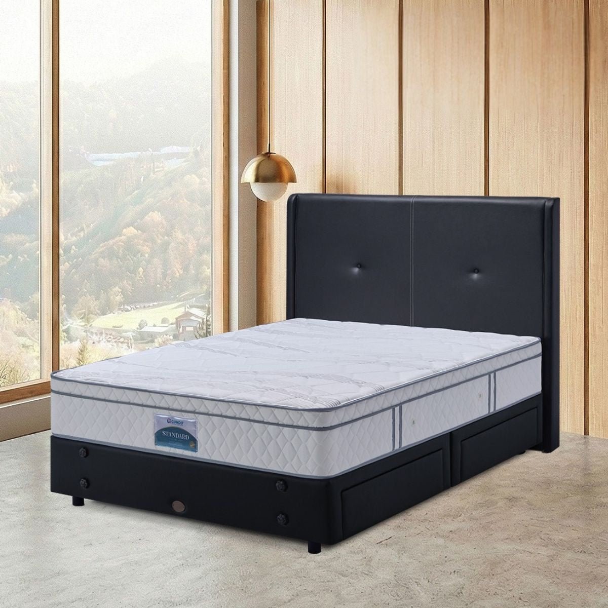 Set Guhdo Drawer Bed Standard Plush Top - Rosela