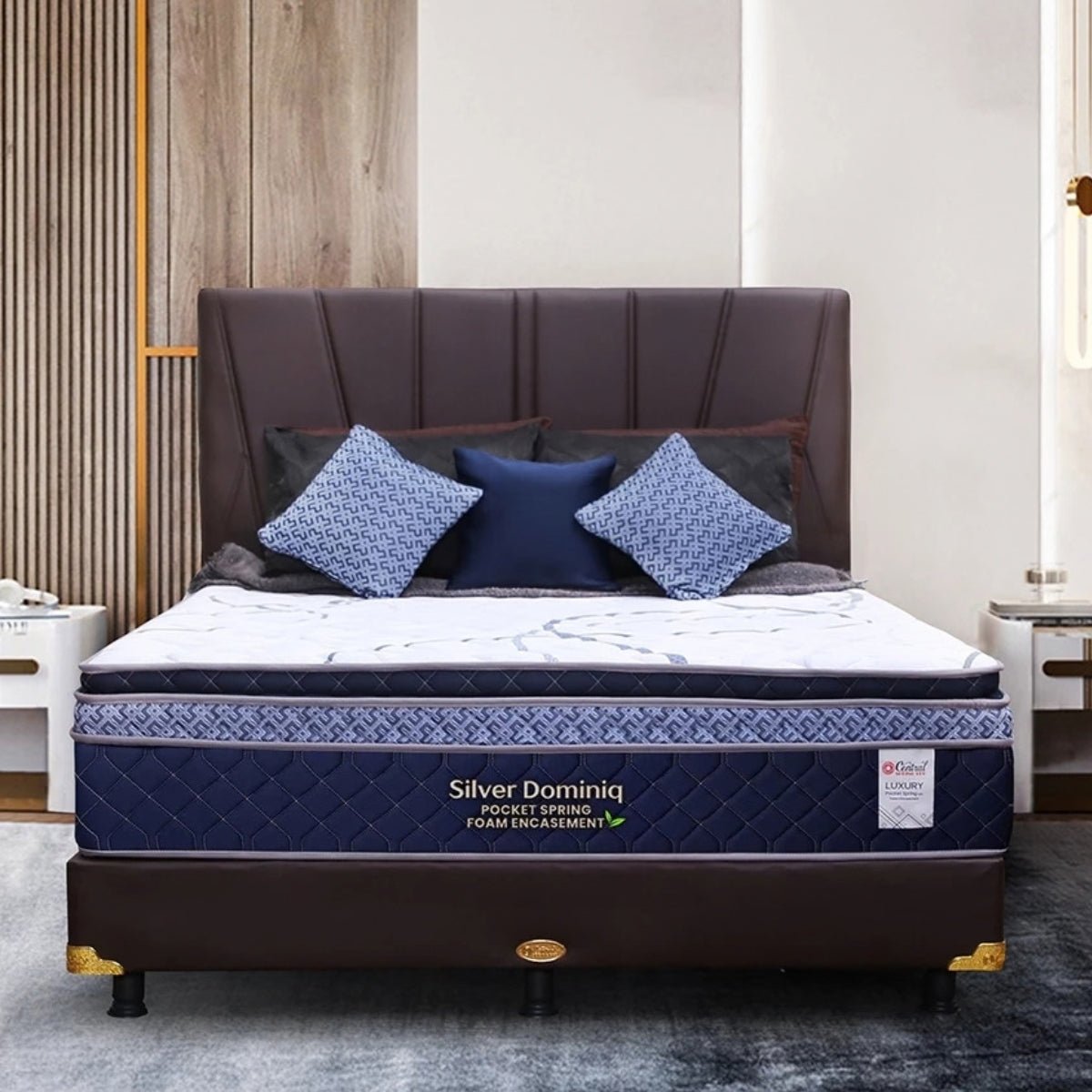 Set Spring Bed Central Silver Dominiq - Oscar 25 Gemini