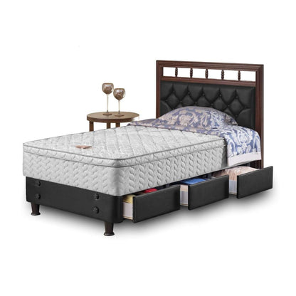 Set Spring Bed Guhdo Standard Plush Top - Drawer Horizontal Split Medallion