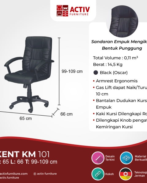 Activ Kursi Kantor KENT KM 101