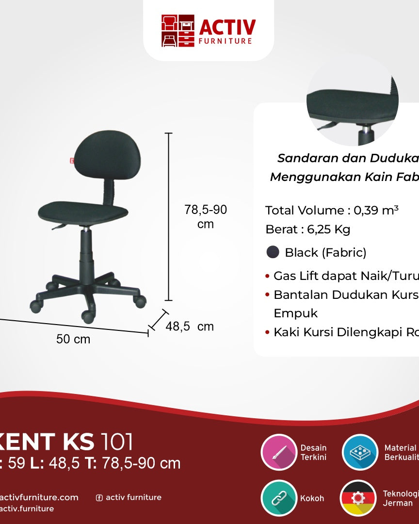 Activ Kursi Kantor KENT KS 101