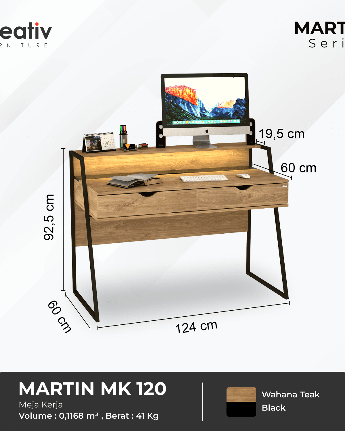 Activ Meja Kerja Martin MK 120