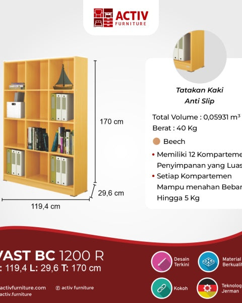 Activ Rak Buku VAST BC 1200