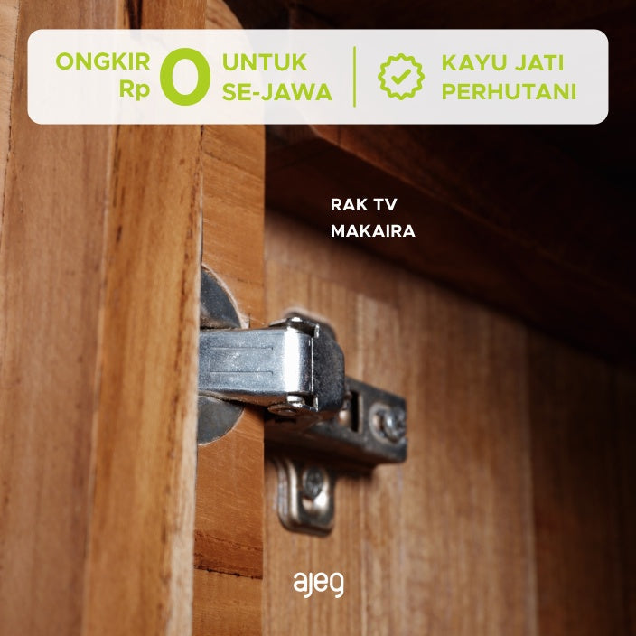 Rak TV Kayu Jati Perhutani Makaira Ajeg (Rak TV Minimalis) - gambar 2