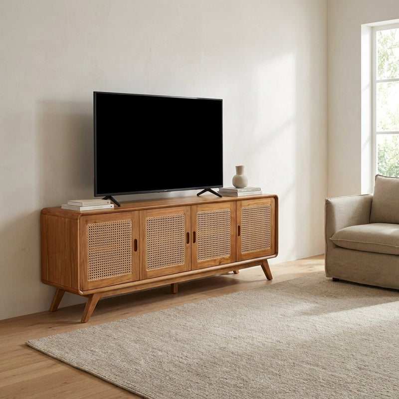 Buffet Gina 4 Pintu Rotan