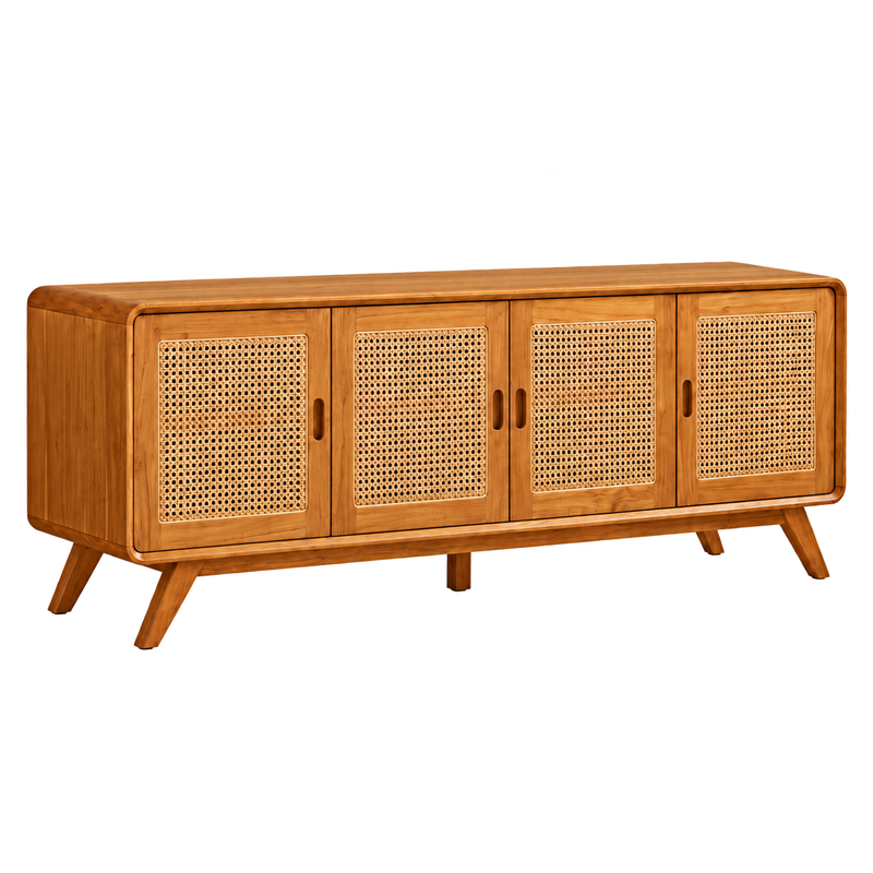 Buffet Gina 4 Pintu Rotan