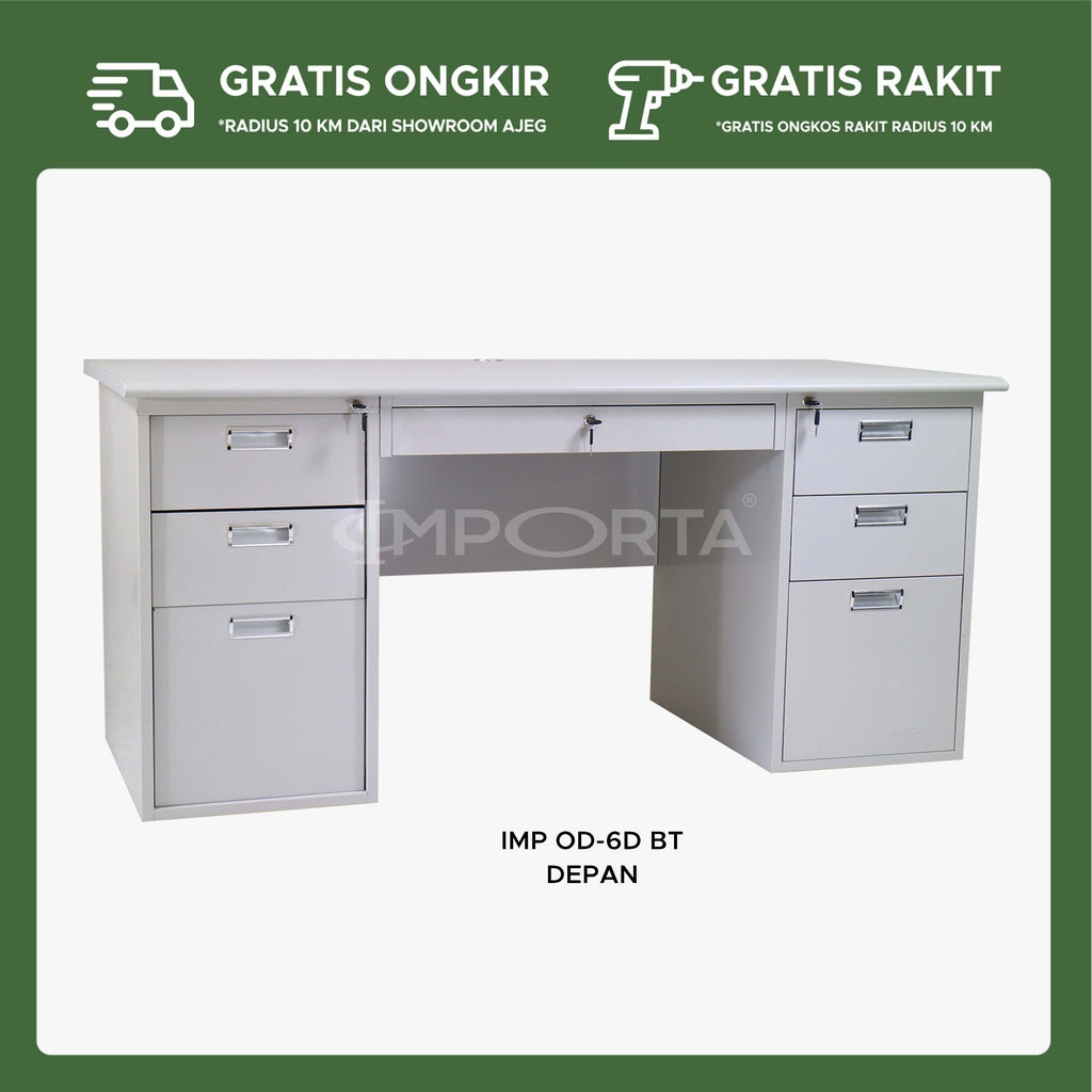Meja Kantor 6 Laci IMP OD-6D BT - gambar 1