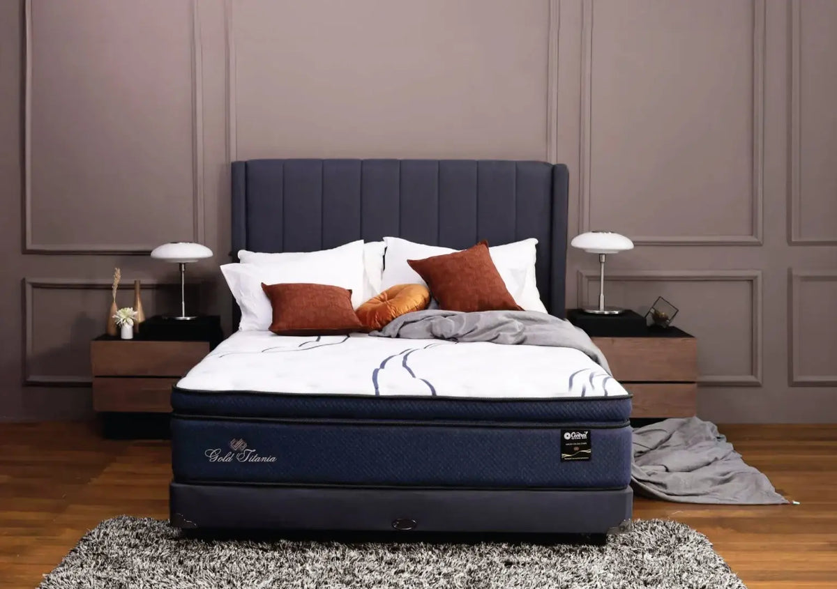 Set Spring Bed Central Gold Titania - Malva 20 Serela