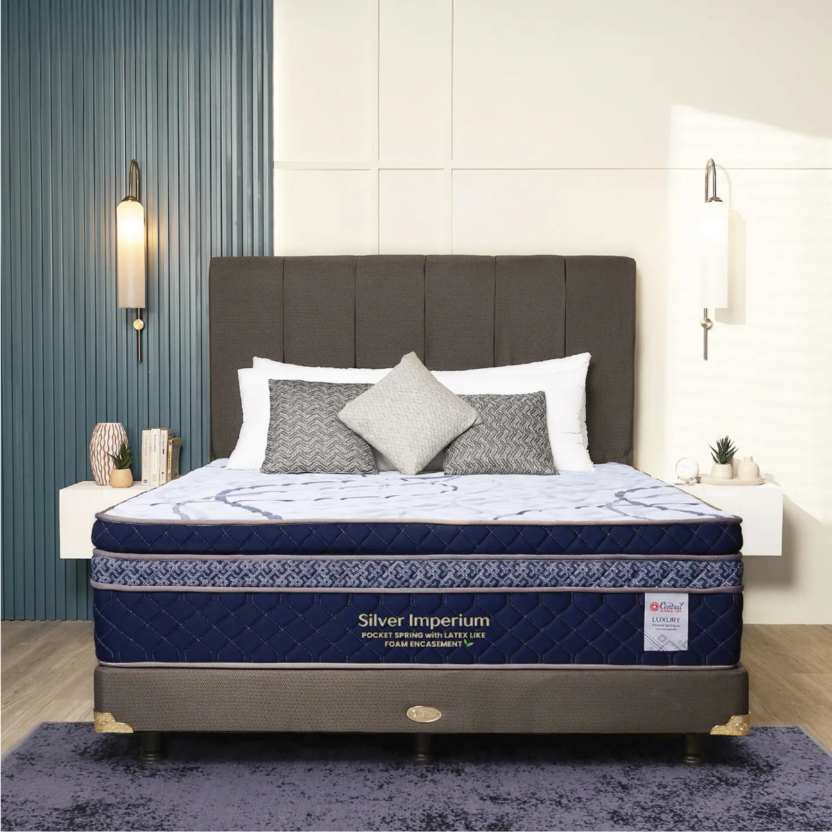 Set Spring Bed Central Silver Imperium - Oscar 25 Aspen