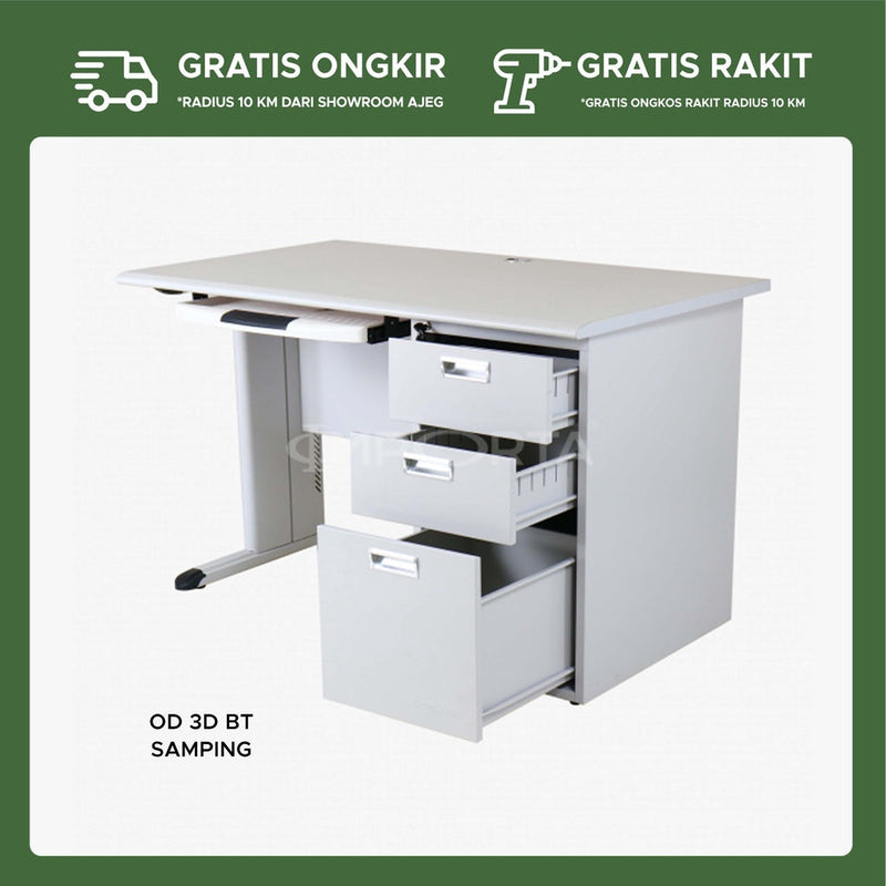 Meja Kerja Kantor 3 Laci IMP OD-3D BT - gambar 2