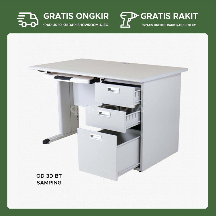 Meja Kerja Kantor 3 Laci IMP OD-3D BT - gambar 2