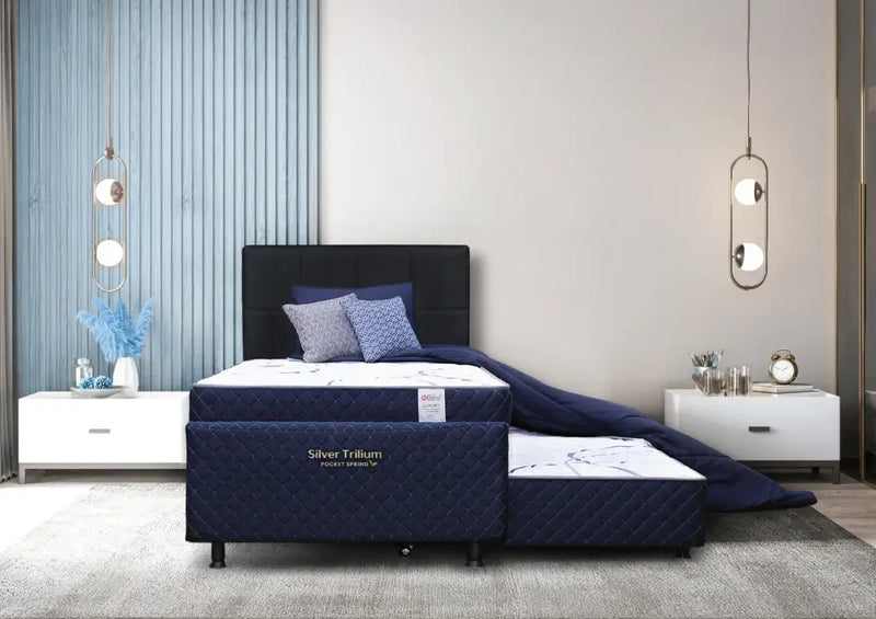 Set Spring Bed 3-in-1 Central Silver Trilium - Aspen