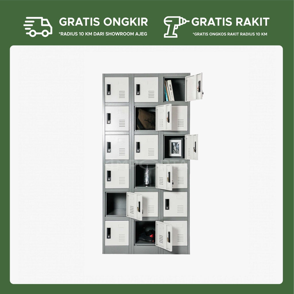 Loker Arsip Besi 18 Pintu IMP LC-18P BT - gambar 2