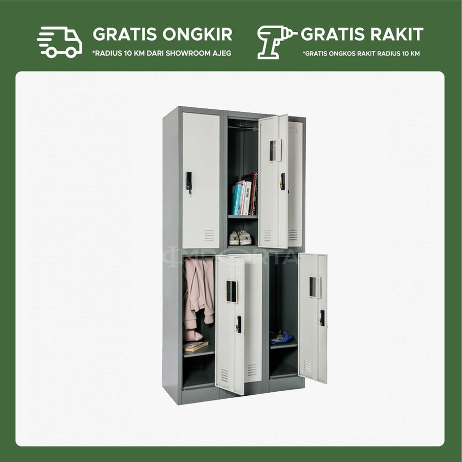 Loker Besi 6 Pintu LC-6P BT - gambar 3