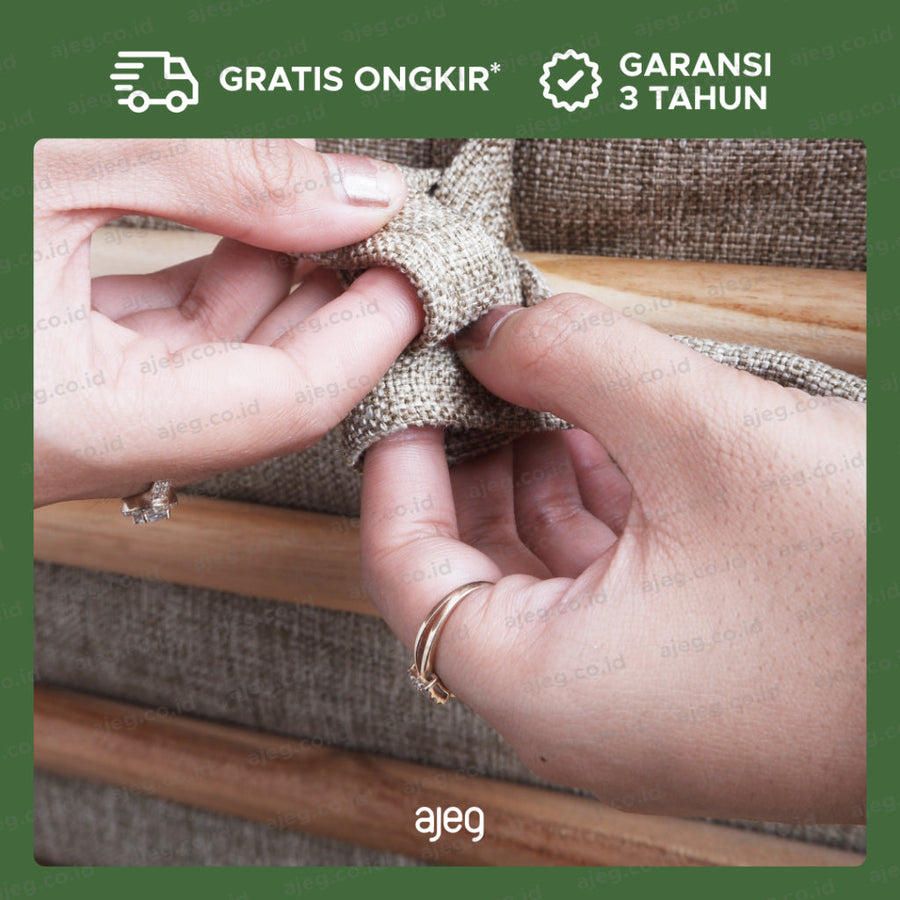 AJEG.CO.ID - Sofa Wooden 3 Seater Minimalis Moratta - gambar 7