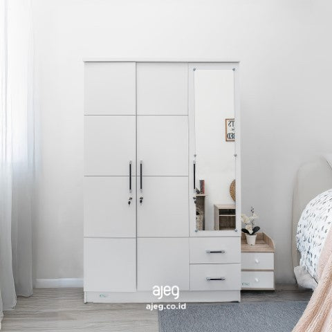 AJEG.CO.ID X PAKETKOS ALMARI 3 PINTU MINIMALIS - gambar 1