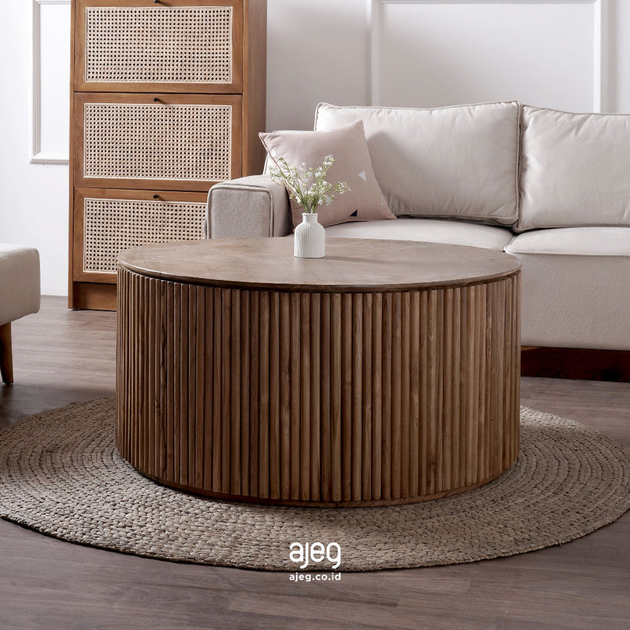 Kagumi - Ajeg - Meja Tamu Osako Bulat / Coffee Table Minimalis Modern - gambar 1
