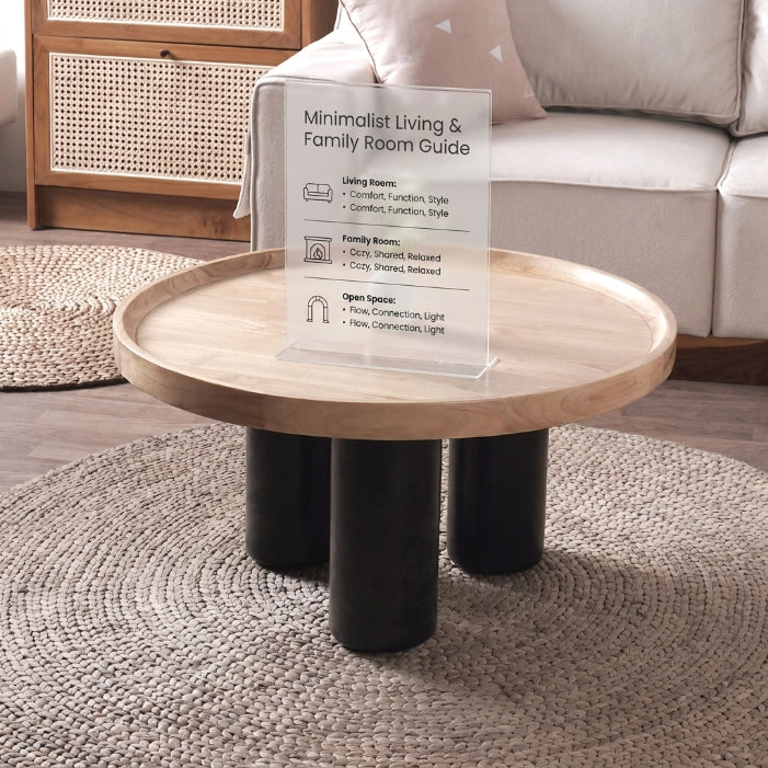 Kagumi - Ajeg - Meja Tamu Sana Bulat / Coffee Table Minimalis Modern - gambar 2