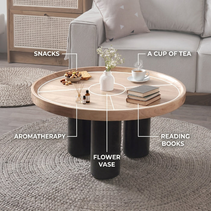 Kagumi - Ajeg - Meja Tamu Sana Bulat / Coffee Table Minimalis Modern - gambar 6