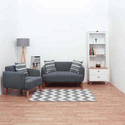 Kinami - Ajeg - Sofa Set 2-1 Seater Minimalis Kanaba Tahan Air Water Repellent / Sofa Set Empuk Modern Japandi - gambar 1