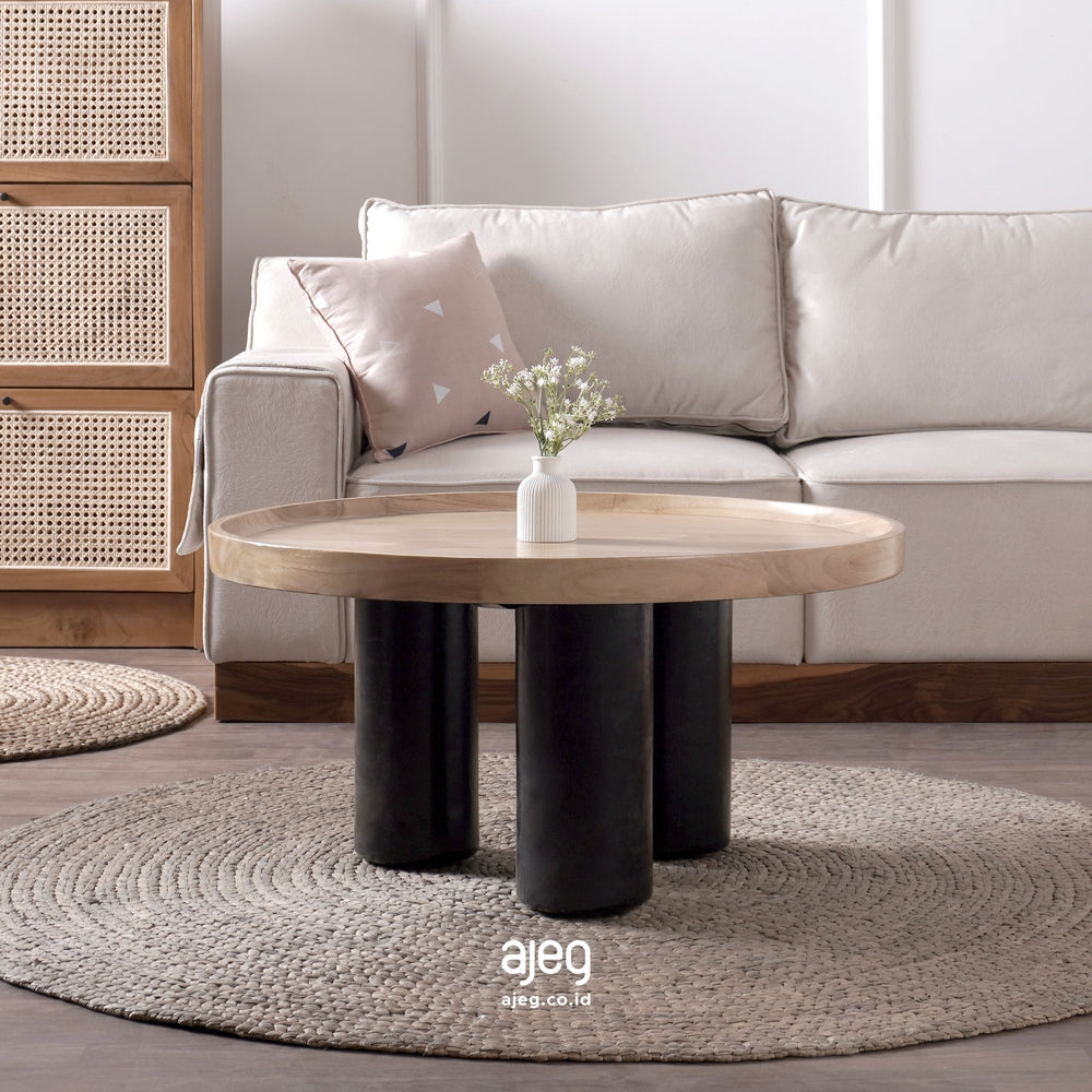 Kagumi - Ajeg - Meja Tamu Sana Bulat / Coffee Table Minimalis Modern - gambar 3