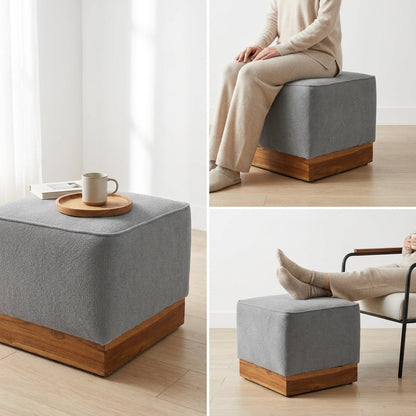Kinami - Ajeg - Puff Sofa Empuk Minimalis Shizu Anti Cakar / Stool Bench Square / Kursi Bangku Serbaguna / Meja Tamu Coffee Table Ruang Tamu - gambar 7
