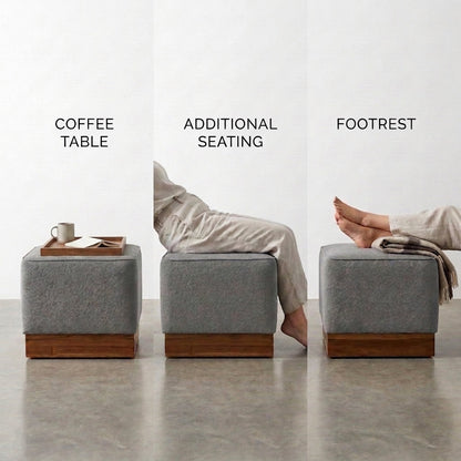 Kinami - Ajeg - Puff Sofa Empuk Minimalis Shizu Anti Cakar / Stool Bench Square / Kursi Bangku Serbaguna / Meja Tamu Coffee Table Ruang Tamu - gambar 6