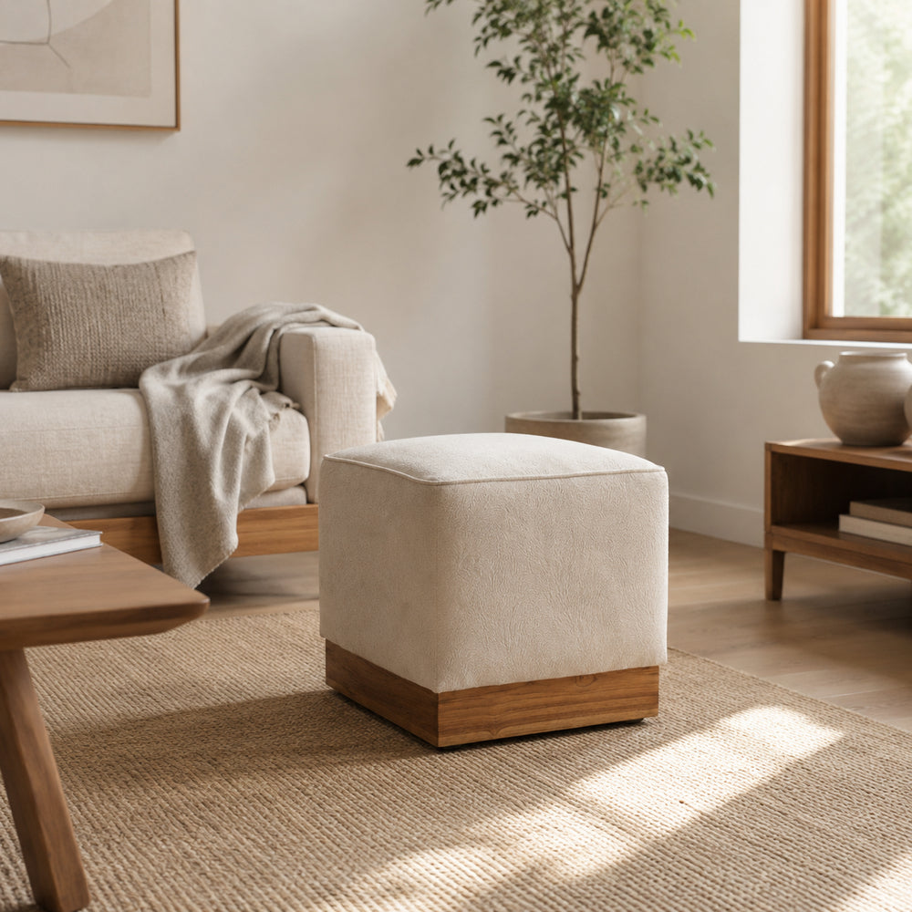Kinami - Ajeg - Puff Sofa Empuk Minimalis Shizu Anti Cakar / Stool Bench Square / Kursi Bangku Serbaguna / Meja Tamu Coffee Table Ruang Tamu - gambar 1