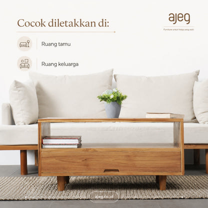 Kagumi - Ajeg - Meja Tamu Persegi Panjang Ayyaka/ Coffee Table Minimalis - gambar 6