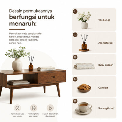 Kagumi - Ajeg - Meja Tamu Kotak Akira / Coffee Table Minimalis - gambar 2