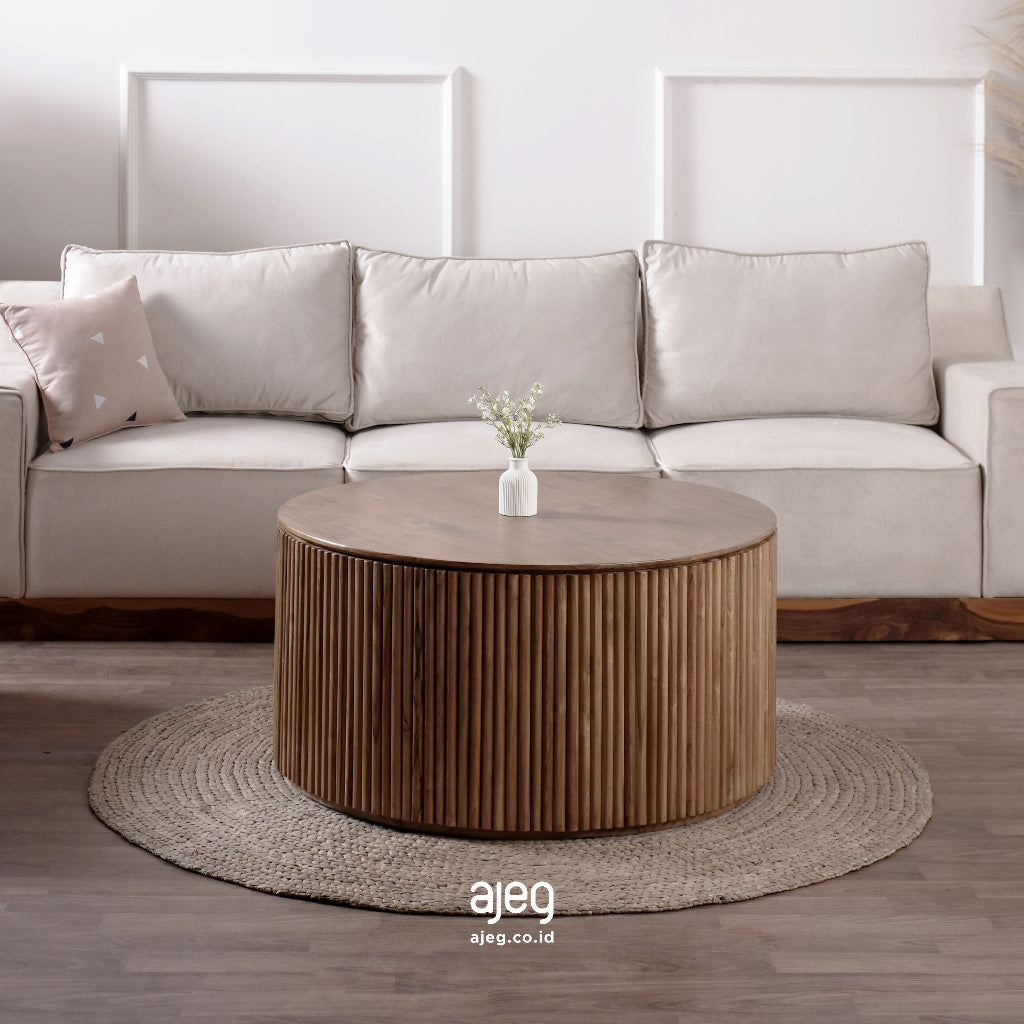 Kagumi - Ajeg - Meja Tamu Osako Bulat / Coffee Table Minimalis Modern - gambar 2