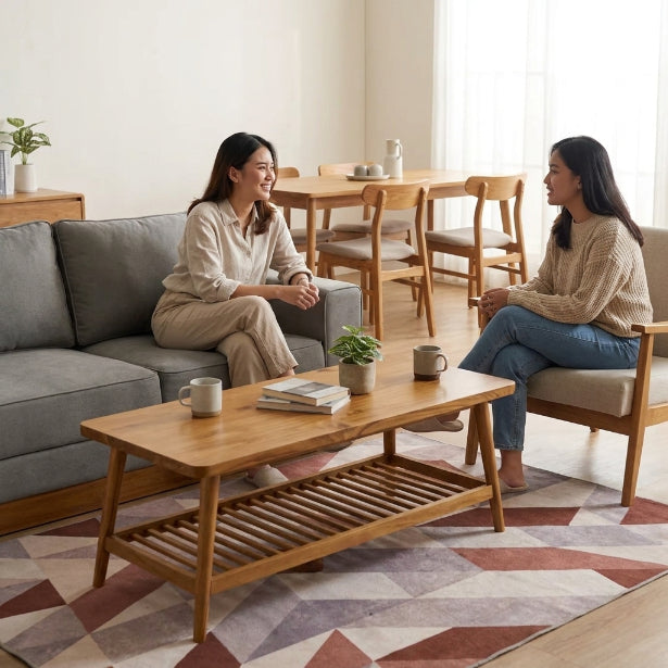 Kagumi - Ajeg - Meja Tamu  Persegi Panjang Hoshi 2 / Coffee Table Minimalis - gambar 3