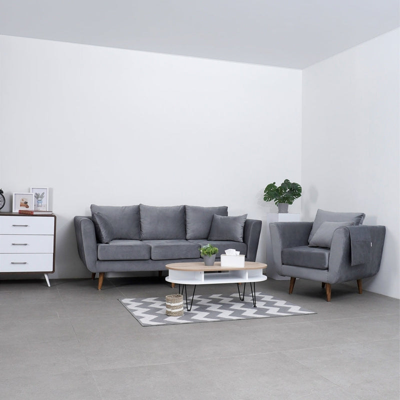 Kinami - Ajeg - Sofa Set 3-1 Seater Aiko Anti Cakar / Sofa Minimalis Modern Empuk dan Santai Gaya Japandi - gambar 1