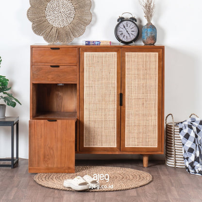 Kagumi - Ajeg - Rak Sepatu Tertutup dan Terbuka Gina G2 / Lemari Sepatu Sandal Minimalis Modern dengan Kapasitas Besar - gambar 1