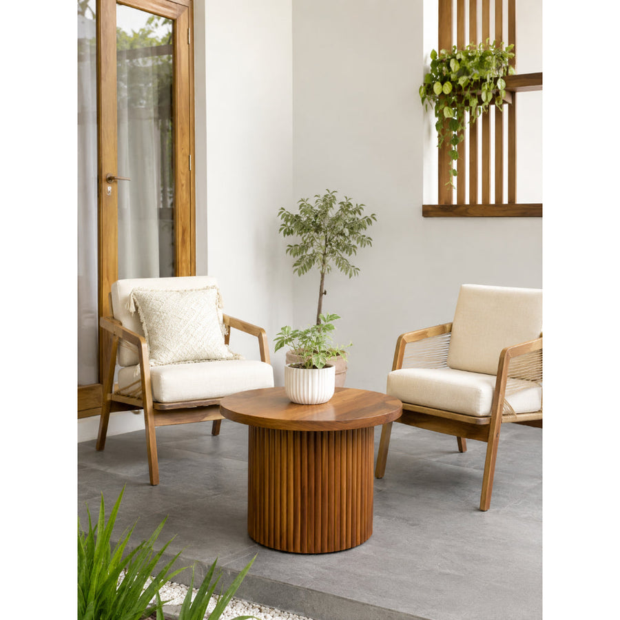 Kagumi - Ajeg - Meja Tamu Tamami Bulat / Coffee Table Minimalis Modern - gambar 3