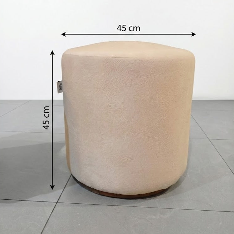 Kinami - Ajeg - Stool Bulat Nami Anti Cakar / Sofa Minimalis / Kursi Bangku Bulat / Kursi Rias Make Up Aesthetic - gambar 3