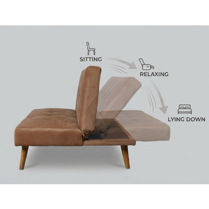 Kinami - Ajeg - Sofa Bed Becca Reclining Minimalis / Sofa Santai Selonjoran Untuk 3 Orang - gambar 2