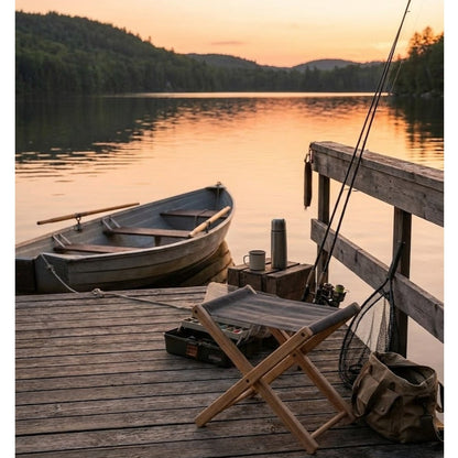 Kinami - Ajeg - Folding Chair / Kursi Lipat Outdoor Untuk Camping Memancing dan Acara Piknik di Taman / Bangku Untuk Balkon Teras Ruang Tamu - gambar 7