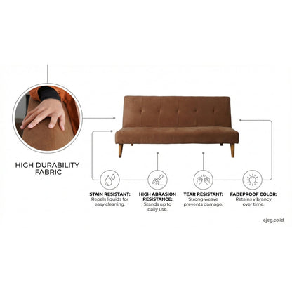 Kinami - Ajeg - Sofa Bed Becca Reclining Minimalis / Sofa Santai Selonjoran Untuk 3 Orang - gambar 6