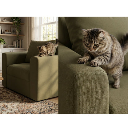 Kinami - Ajeg - Sofa 1 Seater Narumi Minimalis / Sofa Anti Cakar dengan Hidden Storage Tempat Penyimpanan Tersembunyi - gambar 4