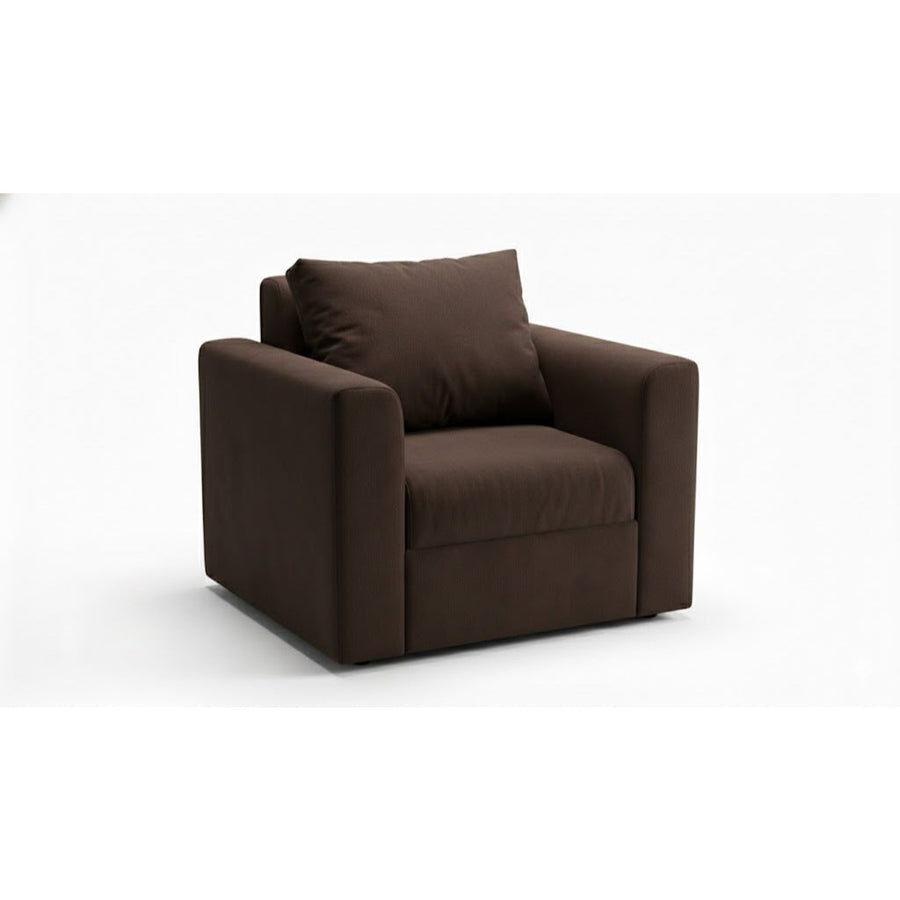 Kinami - Ajeg - Sofa 1 Seater Narumi Minimalis / Sofa Anti Cakar dengan Hidden Storage Tempat Penyimpanan Tersembunyi - gambar 7
