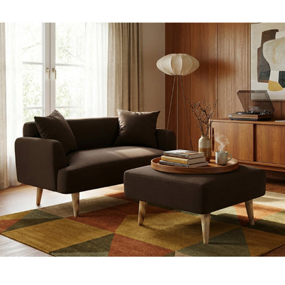 Kinami - Ajeg - Sofa 2 Seater Sudut Kanaba Tahan Air Water Repellent / Sofa Empuk Santai Modern Gaya Japandi Minimalis - gambar 2