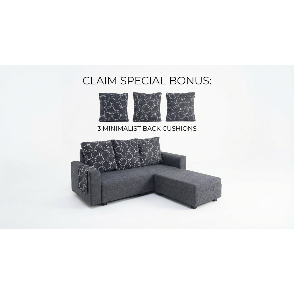 Kinami - Ajeg - Sofa 3 Seater Sudut Minimalis Nagari / Sofa Empuk Santai  Minimalis Desain Modern Untuk 3 Orang - gambar 5