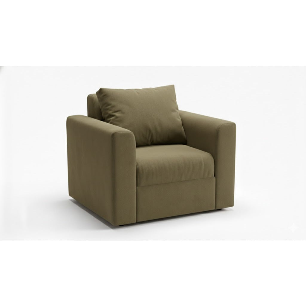 Kinami - Ajeg - Sofa 1 Seater Narumi Minimalis / Sofa Anti Cakar dengan Hidden Storage Tempat Penyimpanan Tersembunyi - gambar 9