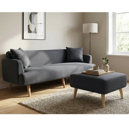 Kinami - Ajeg - Sofa 3 Seater Sudut Kanaba Tahan Air Water Repellent / Sofa 3 Dudukan / Sofa Empuk Selonjoran Santai  Minimalis Desain Modern Untuk 3 Orang - gambar 4